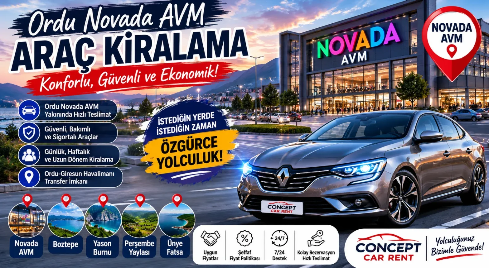 ordu araç kiralama